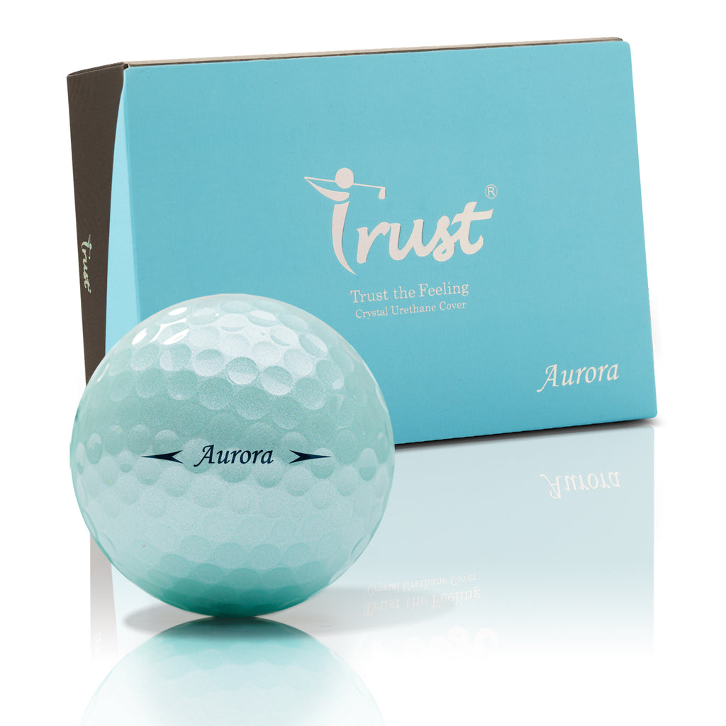 Trust Golfbälle Aurora Blau - Auffällige Golfbälle, Kristall-Urethan, 12 Bälle