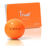 Trust Golfbälle Aurora Orange - Auffällige Golfbälle, Kristall-Urethan, 12 Bälle