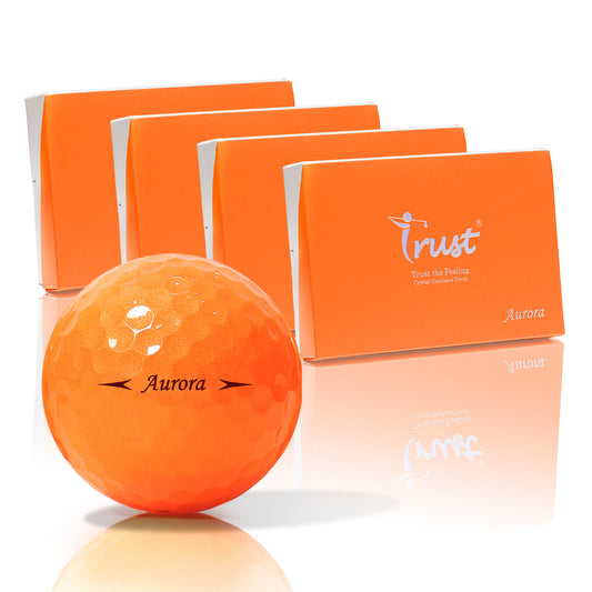Trust Golfbälle Aurora Orange - Auffällige Golfbälle, Kristall-Urethan, 48 Bälle