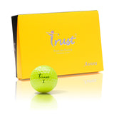 Trust Golfbälle Aurora Gelb - Auffällige Golfbälle, Kristall-Urethan, 12 Bälle