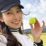 Trust Golfbälle Aurora Gelb - Auffällige Golfbälle, Kristall-Urethan, 12 Bälle