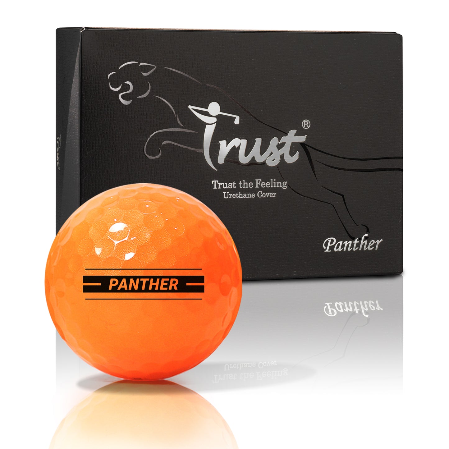 Trust Golfbälle Panther Orange – Auffällige Golfbälle, Kristall-Urethan, 12 Bälle